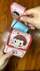 Goodie Bag Ulang Tahun Anak Motif Kartun Tas Bingkisan Hadiah Hampers Ulang Tahun Anak Kotak Souvenir Kantong Tentengan Bingkisan Paper Bag Kertas HHG