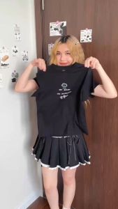 Áo baby tee ABD349 Miucho cotton cổ tròn in graphic