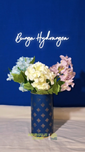 Bunga Hydrangea Mini 5 Cabang Tanaman Hias Palsu Azalea Artifisial Minimalis Home