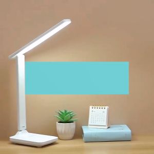 LED Desk Lamp Rechargeable Foldable Student Reading Light for Study Working Portable Office Lamp with USB Charging Port