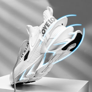 Ultra-Light Breathable Mesh Running Shoes for Men Summer Sporty Low-Top Round-Toe Rubber Outsole Comfortable Cushioned Footbed