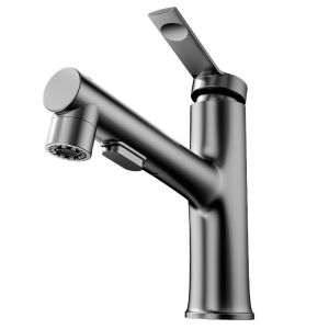 YEMO | Installation Included Brass Bathroom Sink Faucet Gray