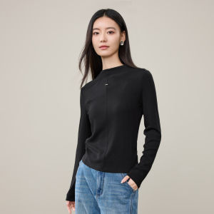 เสื้อยืดคอกลมแขนยาวสำหรับผู้หญิง ESE Yiyang ทรงเข้ารูป นุ่ม สวมใส่สบาย สำหรับสวมใส่ในชีวิตประจำวัน