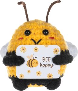 ตลกบวกโครเชต์ผึ้ง - ของขวัญสัตว์ ตุ๊กตาโครเชต์แฮนด์เมดตลก ของขวัญสําหรับผู้หญิงผู้ชายเพื่อน