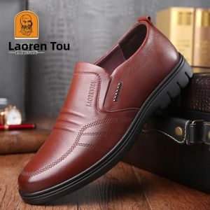 LAORENTOU | Giày Da Công Sở Thoáng Khí Chống Trượt Đế Mềm