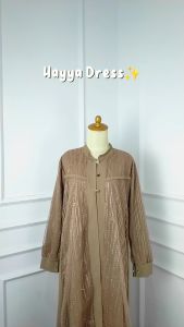 Dress Wanita Korean Style Hayya Dress BO Bahan Ceruty Babydoll Gaun Pesta Kondangan Mewah Kekinian
