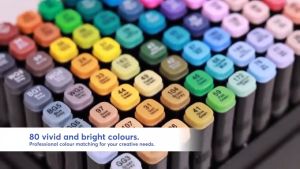 80Colors Marker Alcohol Markers Set Color Pen Art Marker Pen Drawing Highlighter Pen Coloring Set