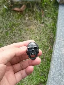 Năm 2022 Nam Vintage Đầu Lâu Nhẫn 316L Thép Không Gỉ Lớn Hung Dữ Gothic Punk Biker Món Quà Trang Sức Dành Cho Thanh Thiếu Niên-Miễn Phí Vận Chuyển