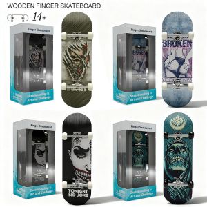 14 Types Finger Scooter Maple Wood Professional Mini Wooden Skateboard Set  Desktop Competitive Toys Gift For Children Adult