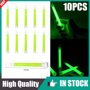 10Pcs 6นิ้วเดินและเดินป่าตั้งแคมป์SOS Gearชุดเครื่องมือการอยู่รอดกลางแจ้งทหารอุปกรณ์SOSทหารGlowแท่งไฟเรืองแสงกีฬา-OUTกีฬา