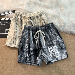 Quần Short Cotton Dệt Kim Nam Mùa Hè Phong Cách Đường Phố Quần Thể Thao Hip Hop Quần Dài Đến Đầu Gối Rộng Rãi