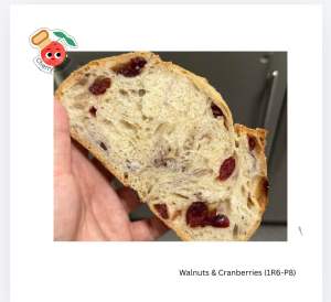 💯 Natural Yeast Walnuts & Cranberries Sourdough (1R6-P8)