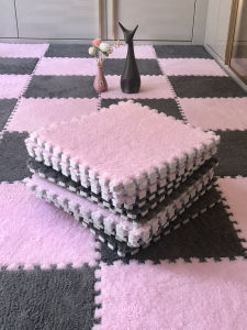 Meimei พรมฟองเรียบง่ายทันสมัยสําหรับใช้ในบ้านครอบคลุมเต็มรูปแบบรูปทรงสี่เหลี่ยมสีบริสุทธิ์ซักด้วยเครื่องซักผ้าแห้งได้