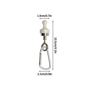 Outdoor Magnetic Hook Camping Equipment Multifunction Tent Canopy Hooks D Type Strong Magnetic Carabiner with Clips