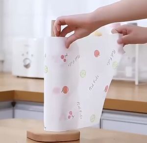 Goodluck Kitchen Tissue 50Sheets Kitchen Towel Super Absorbent Non-Toxic Print Disposable Oil-Absorbing