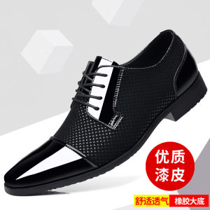 Genuine Soft Leather Shoes Casual Style Mens Pointed Toe Business Formal Spring Autumn Lace up Large Size Youth Shoes