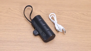 2 IN 1 Mini Portable Power Bank 4 Light 5000MAH IP/Type C Fast Effective Charger For iP Samsung Hua