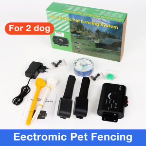 HT-023 Dog Electric Fence Shock Training Collar Electronic Pet Fencing System Adjustable Control Range Wired Containment System