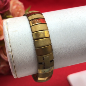 สร้อยข้อมือทองเหลืองโบราณลายเงาสลับพ่นทราย ความยาว 7 นิ้ว งานทองเหลืองแท้ งานดิบไม่ได้ชุบ ทองเหลืองโบราณ