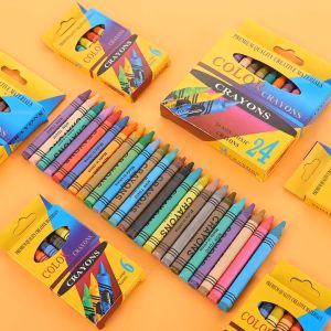 Crayon Set Isi 24 pcs Pensil Krayon Non Toxic Alat Mewarnai Gambar Anak Art Set 24in1 Hadiah Edukasi Anak