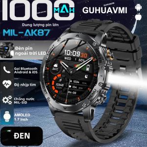 Đồng Hồ Thông Minh GPS T-Rex 3 Dành Cho Nam Màn Hình AMOLED HD 1.75 Inch Pin 1000mAh Đèn Pin LED Chống Nước 3ATM Cuộc Gọi Bluetooth Đồng Hồ Thể Thao