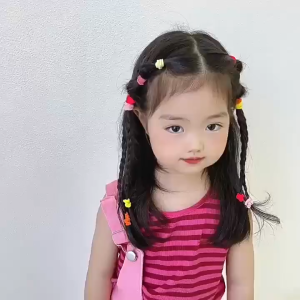 100PCS Hair Elastics Bands – Durable No-Crease Ponytail Holders Colorful Soft Rubber Hair Ties for Kids & Women