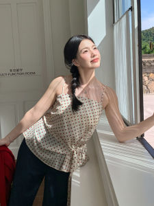 Large Size Cherry Belted Two Piece Knitted Set Summer Slimming