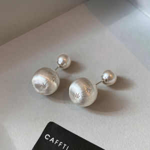 CAFFTI | Elegant Luxurious 999 Sterling Silver Pull Silk Pearl Earrings