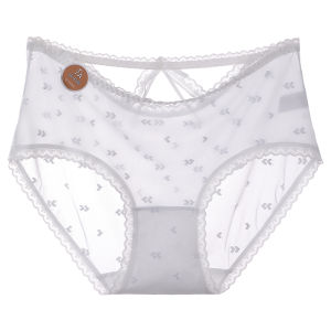 Miiow | Antibacterial Pure Cotton Womens Underwear Breathable Lace Shorts No Butt Squeezing Large Size Comfortable Seamless Briefs