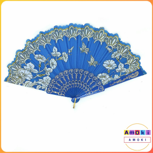 Amoki Wedding Dance Party Fashion Hand Fans For Chinese Style Flower Folding Hand Held Fan Lace
