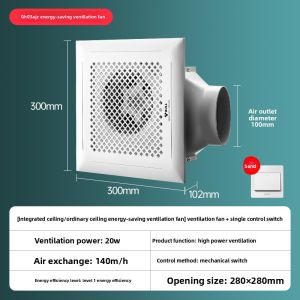 「China Plug」Bull | Powerful Exhaust Fan for Kitchen and Bathroom Ceiling Mount