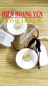 Đèn led âm tủ âm trần chip cob 1W khoét lỗ 45mm điện áp 220v