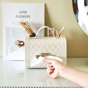 Hộp Đựng Khăn Giấy Có Quai Xách Siêu Sang Tiện Lợi Cho Decor Trang Trí Nhà Cửa