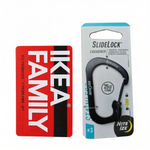 Lockable D-Type Stainless Steel Keychain Buckle