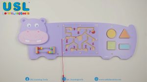 Wall Mounted - Hippo - Early Leaning & Educational Toys & Manipulative & Toddler Toys & Wall Toys