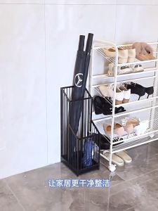 Umbrella Holder Umbrella Stand Metal Large Capacity Umbrella Storage Rack Shopping Mall Hotel Lobby Teacher Umbrella Storage Rack with Drain Mutiple Colour