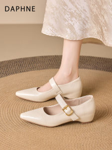Daphne | Pointed Toe Buckle Straps Mary Jane Dress Pumps Hidden Heels