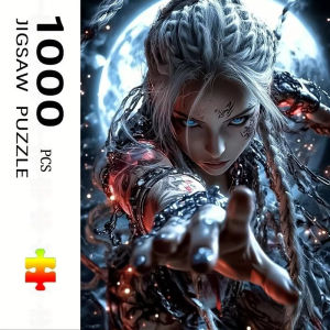 A 1000pcs Adult Puzzle Measuring 27.56X19.69 Inches Featuring a Beautiful Tattooed Girl. ItS Perfect for Creative Fun with