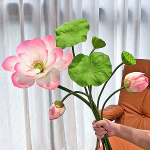 High-End Artificial Lotus Flower Home Decorations Silk Flowers Table Centerpiece Living Room Decorations Realistic Flower Arrangements