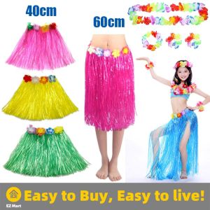 【Fast Shipping】 Grass Skirts Beach Plastic Fibers Hula Luau Party Skirt Hawaiian Weeding Birthday Tropical Dress UP Party Supplies ZJJ-Hawaiian-Grass-Skirt