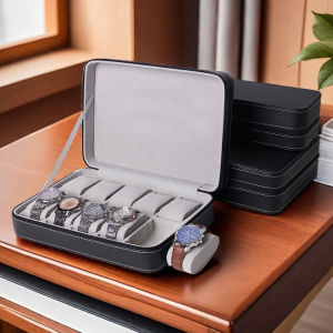 DELESYS 2/4/6/8/10/12 Positions New Travel Watch Box Dustproof Zipper Bag Portable  Case Collector Storage Jewelry Storage Box