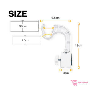 No Drilling curtains rod holder Bracket Easy installation no need tools 2Pcs
