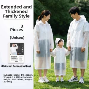 YUCHENG | Family Use Disposable Raincoat Long Length