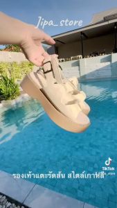 A105 รองเท้ารัดส้น แฟชั่นน่ารัก ยาที่สไตล์เกาหลี สายรัดปรับระดับได้ รองเท้าแตะ สูง 2 นิ้ว ( 5cm ) และ 40cm งานกล่อง ราคาที่ละเอียด