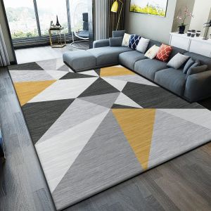 VIKAMA New minimalist luxury carpet suitable for high-end living room floor mats home bedroom bedside crystal velvet carpet.