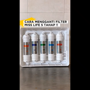 Miss Life Filter Pengganti Filter Air 5 Cartridge Miss Life Filter Penjernih Air Rumah Tangga dengan Sistem Penyaringan 5 Tingkat Ultra Filter untuk Menyaring Kotoran Zat Berbahaya dan Memberikan Air Bersih yang Aman untuk Keluarga Anda Bergaransi