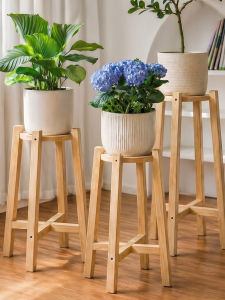 YANPU | Simple Design Wooden Flower Stand Planter