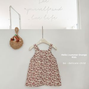 Summer Leopard Thin Casual Dress Set Short Sleeve T-shirt
