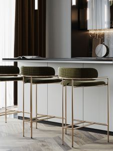 Scandinavian Accessible Luxury Bar Stool Fashion All-Match Coffee Shop Milk Tea Shop Bar Casual Backrest High Stool Chair High Chair