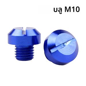 ฝาปิดรูกระจกมองหลังมอเตอร์ไซค์ CNC อลูมิเนียม M10 ป้องกันสนิม 2 ชิ้น สกรูยึดกระจกมองหลัง อุปกรณ์เสริมมอเตอร์ไซค์